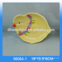 2016 New Arrival Ceramic Chick Plate for Easter Day